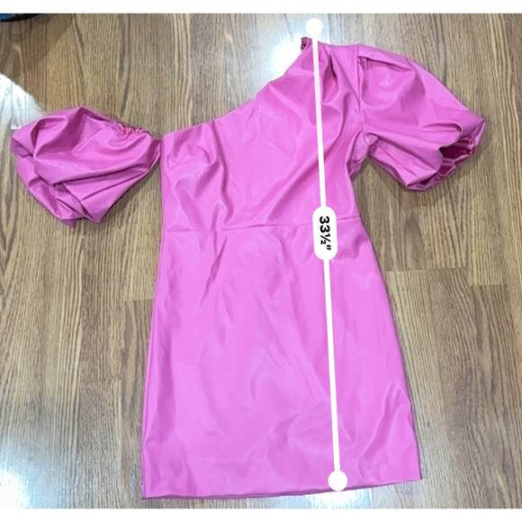 BARDOT faux leather Mariella Mini Dress In Hot Pink SIZE M - Picture 8 of 9